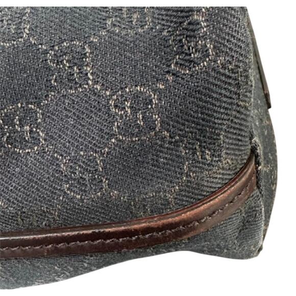 Gucci GG Web Monogram Brown Canvas Tote Bag with Braided Leather Strap (GGXX125) - Picture 6 of 16